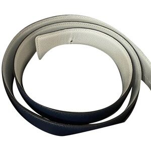 Hermes Reversible navy blue and white belt